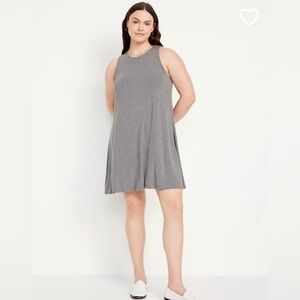 Old Navy Grey Sleeveless Swing Dress XL